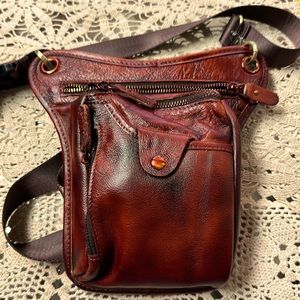 Drop Leg Bag High Quality Leather Men's Motorcycle Multi-purpose Bag